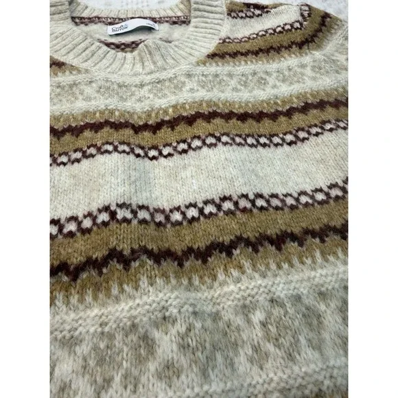 Fair Isle Sweater Womens Small Croft Barrow Nordic Knit Cozy - Picture 3 of 7